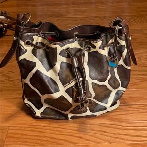 Dooney and Bourke animal print bucket purse